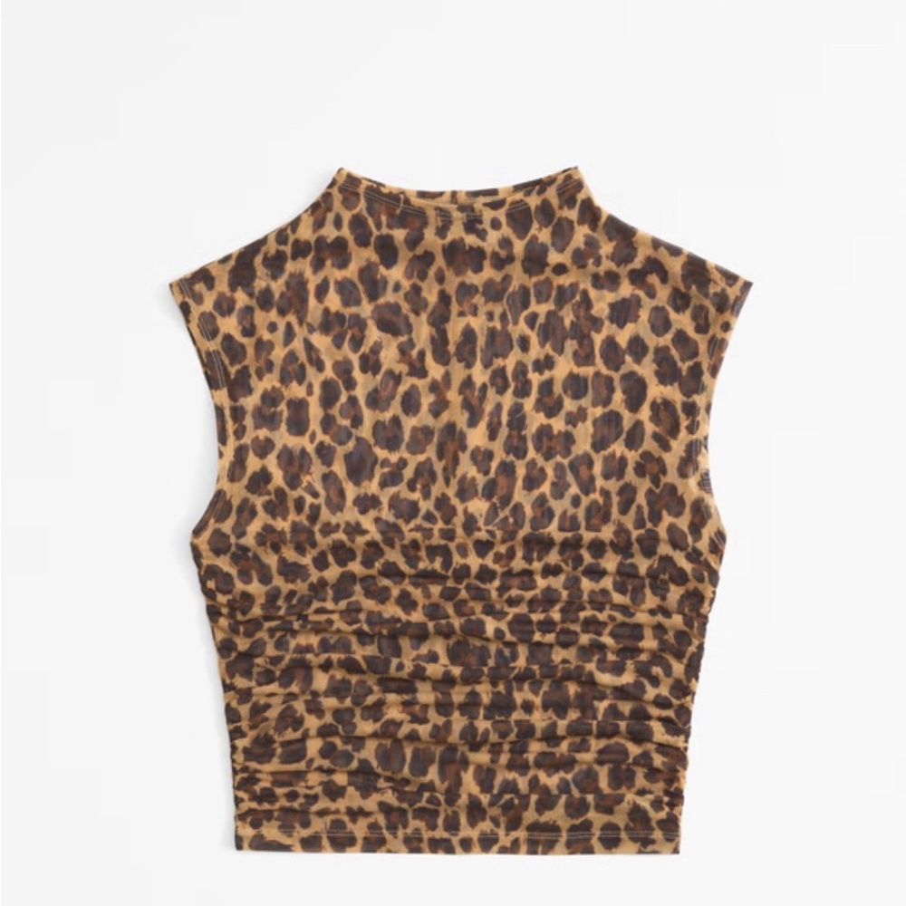 Abercrombie & Fitch Animal Print Crop Top